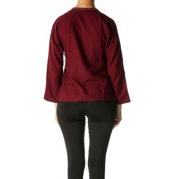 Madewell Red Solid Casual Blouse - Picture 3 of 4